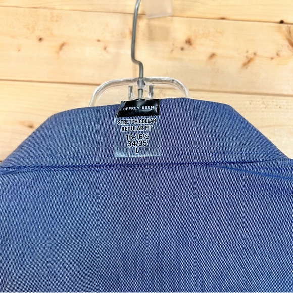 GEOFFREY BEENE Blue Stretch Collar Regular Fit Button Down Shirt NWT Mens size L - Picture 11 of 12